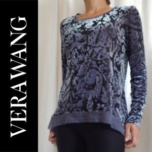 Simply Vera (VW) Sheer Velour Paisley Top